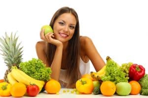woman choosing her 5 a day